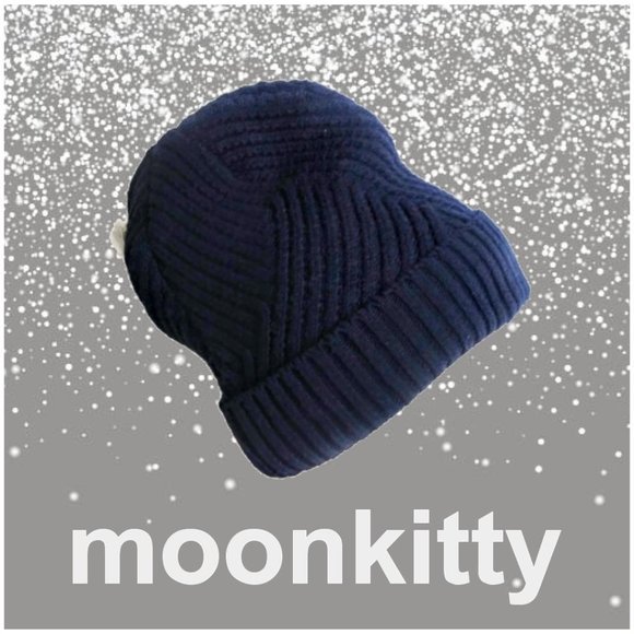 Moonkitty Womens Ribbed Knit Cap/Beanie- Fur Lined - Picture 1 of 5